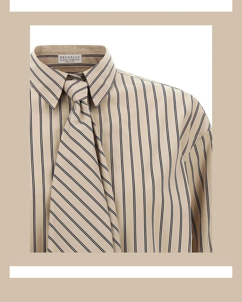 Brunello Cucinelli Dress Shirt in beige — view 3