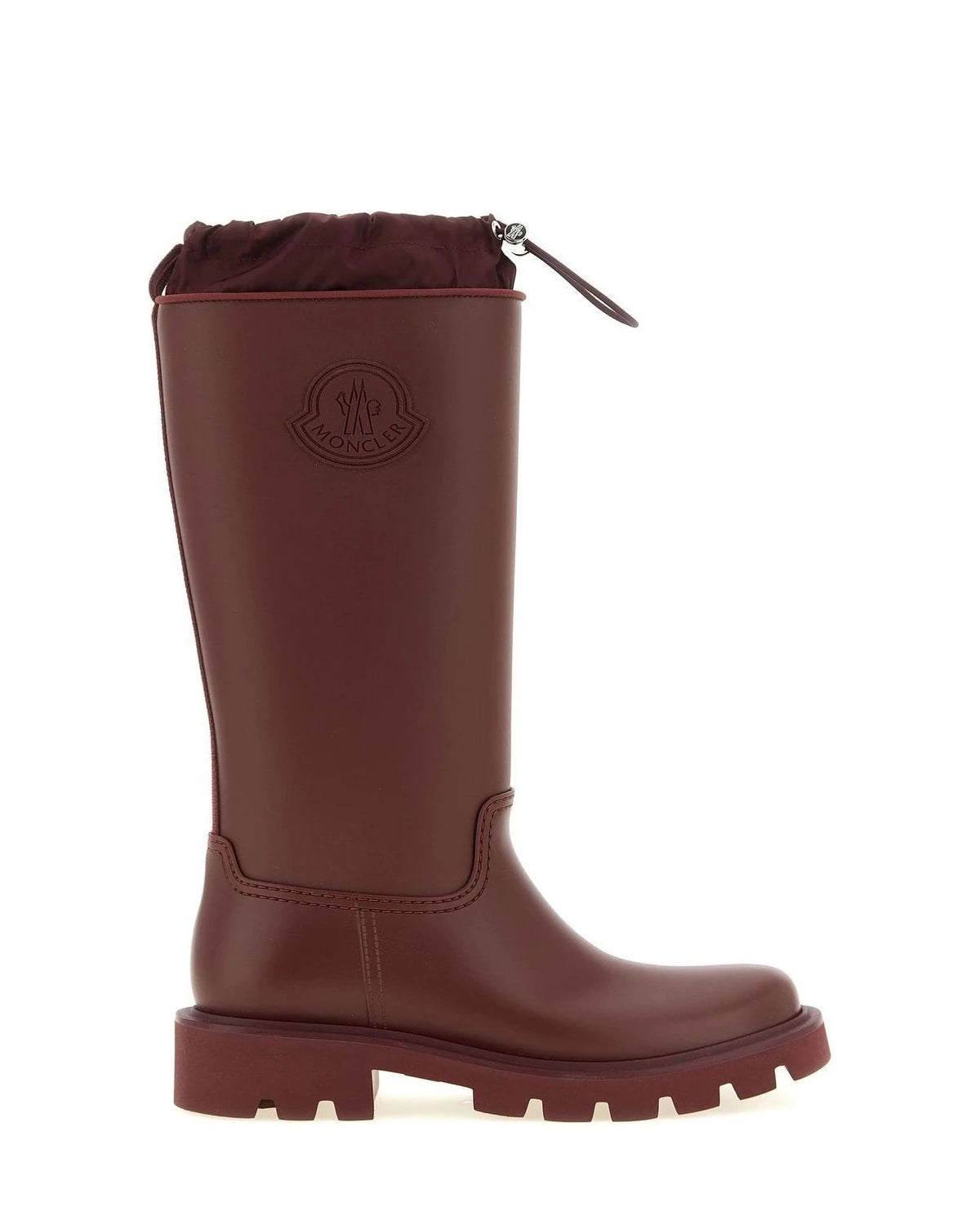 Moncler Burgundy Knee High Boots 