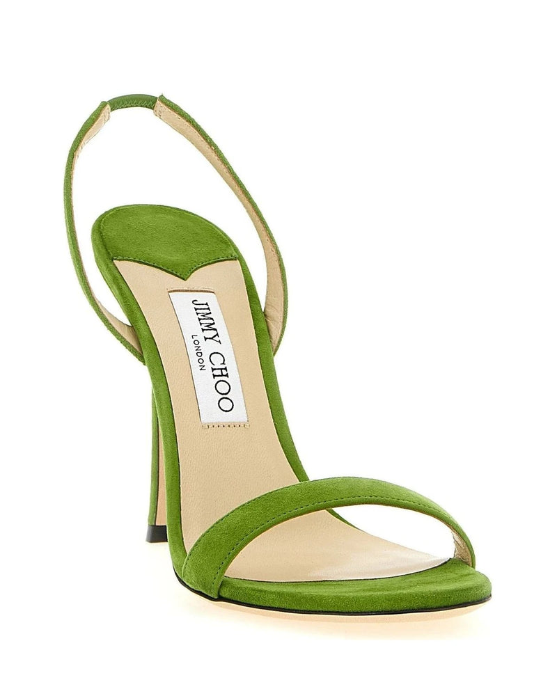Jimmy Choo Green Stiletto Sandals 