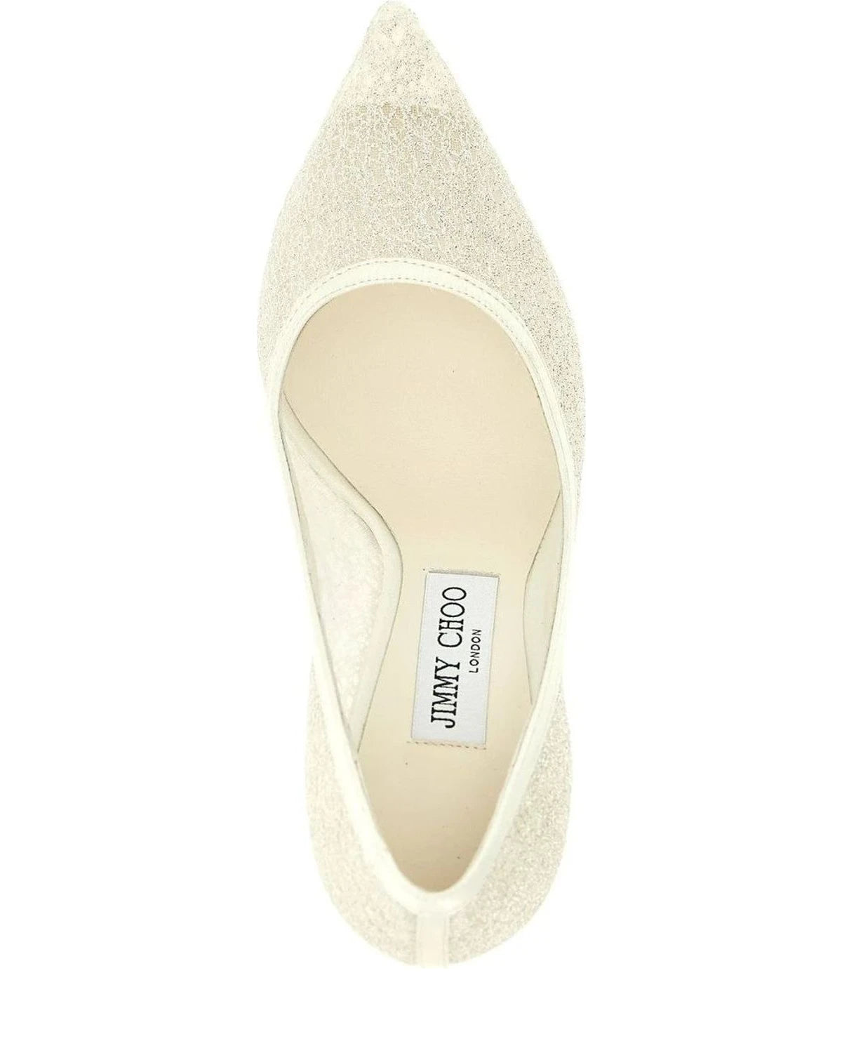 Jimmy Choo Tencel White Pumps 