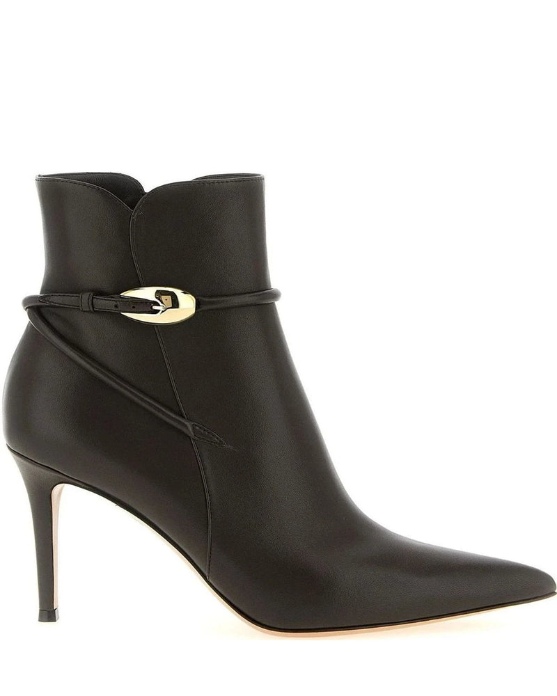 Gianvito Rossi Snake Brown Ankle Boots 