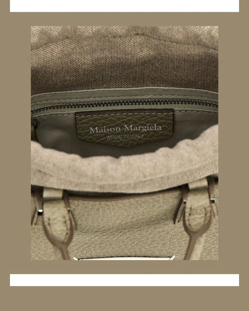 Maison Margiela Satchel Bag in gray, Calfskin Leather — view 4