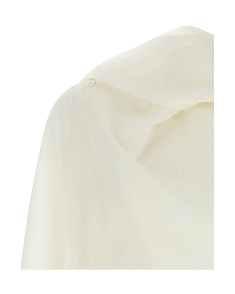 Issey Miyake Bolero Jacket in white — view 3