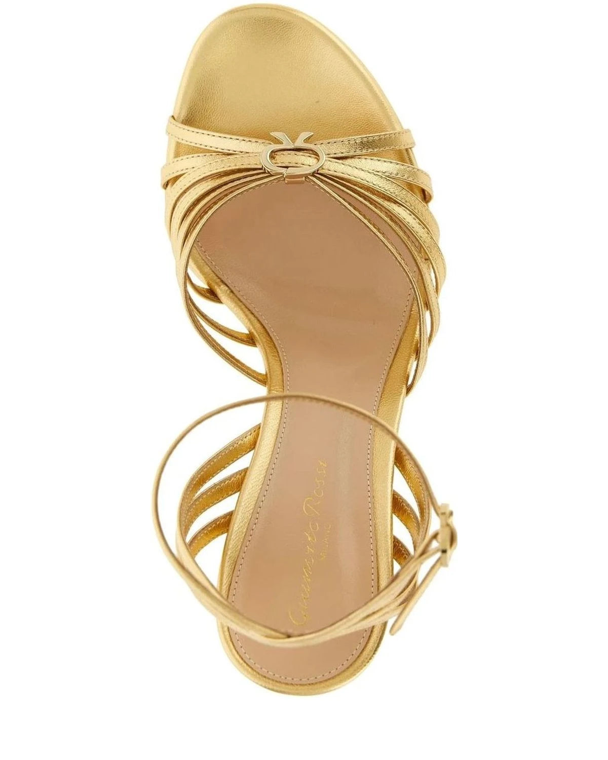 Gianvito Rossi Gold Stiletto Sandals 