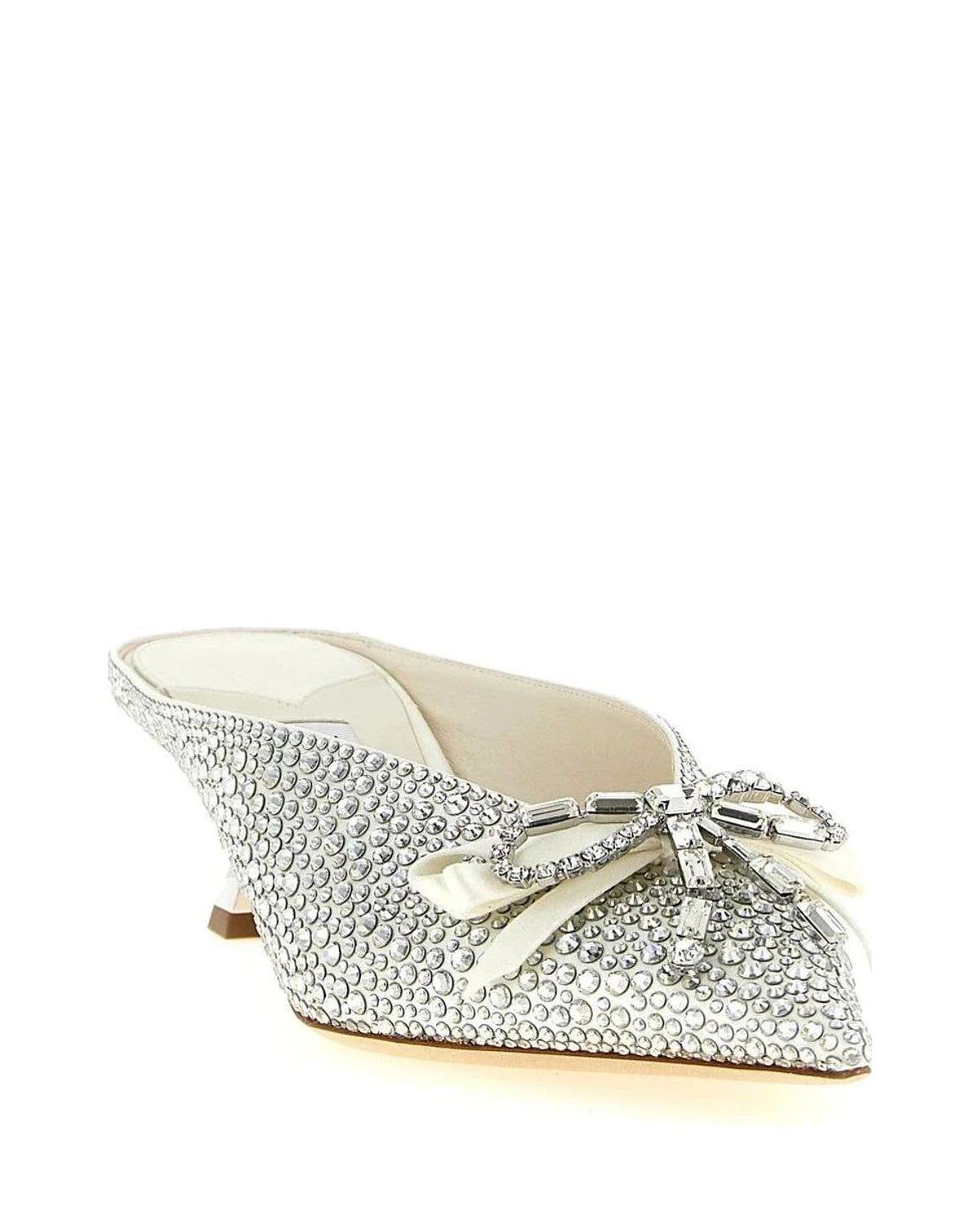 Jimmy Choo Tencel Silver Pumps 