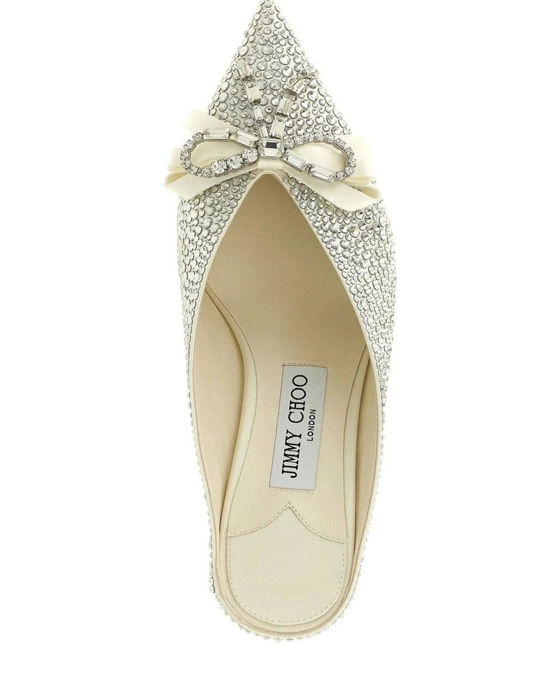 Jimmy Choo Tencel Silver Pumps 