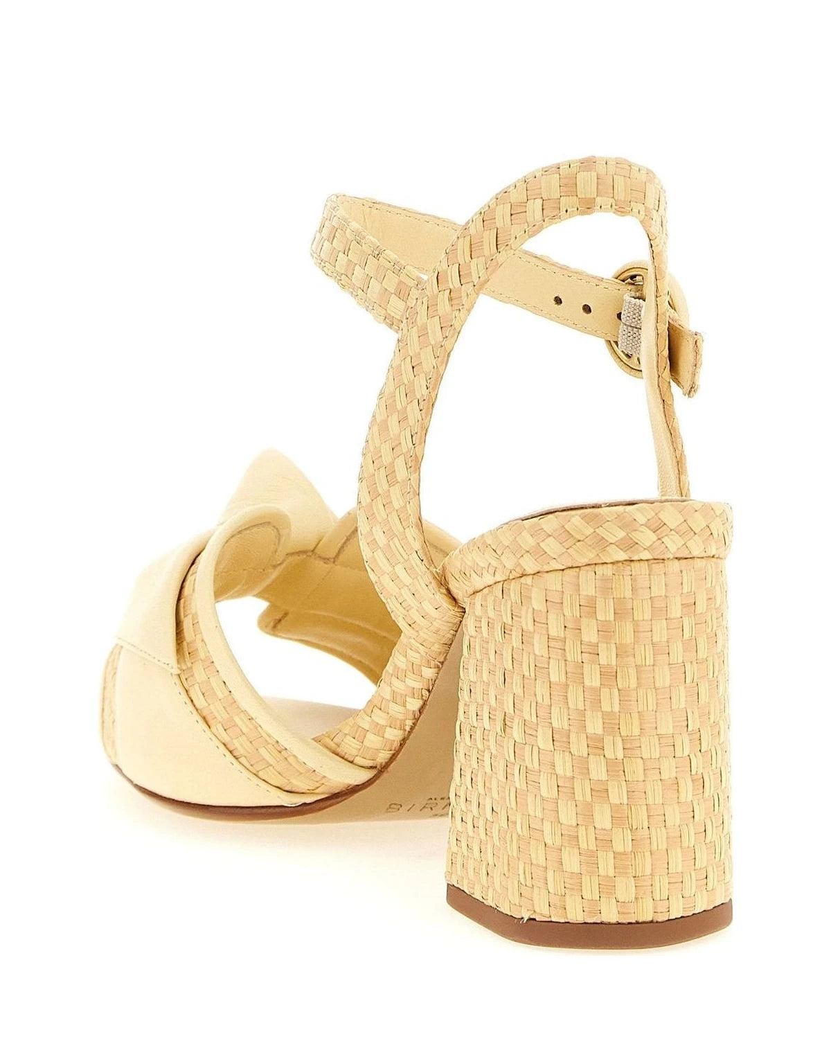 Alexandre Birman Cowhide Beige Platform Sandals 