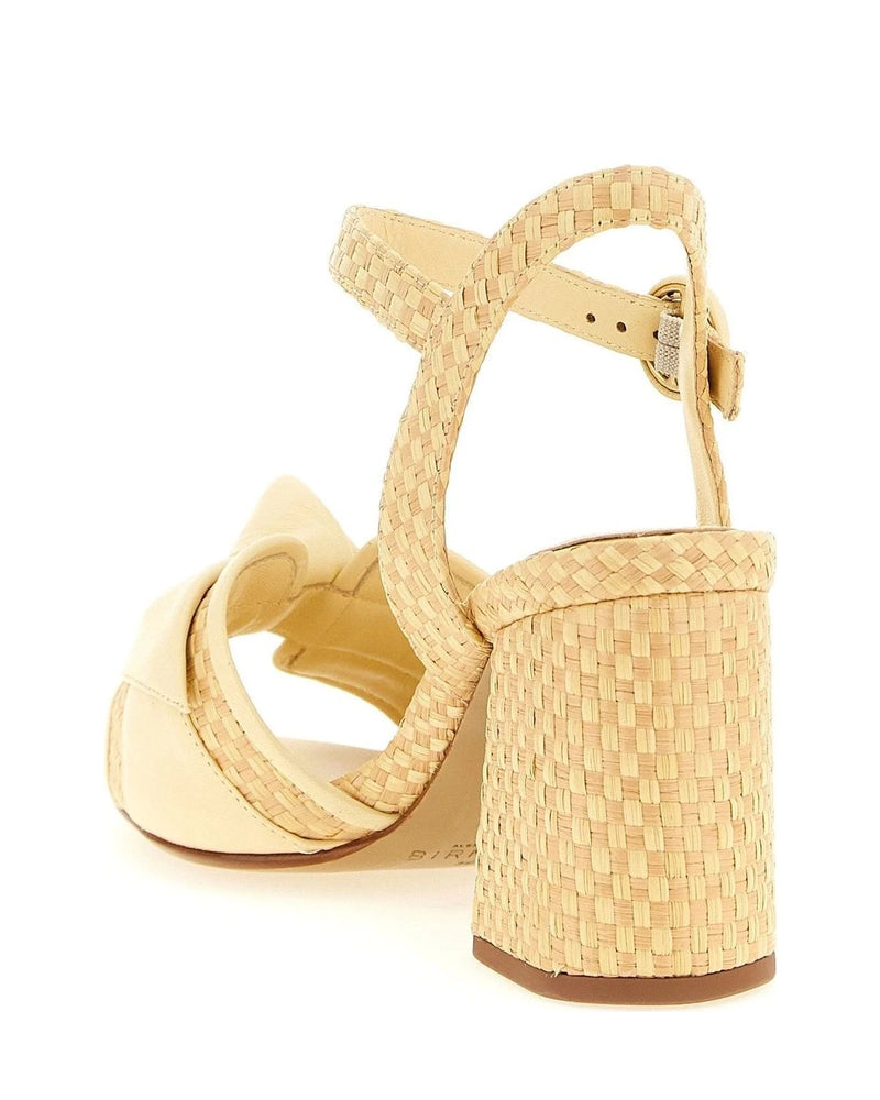 Alexandre Birman Cowhide Beige Platform Sandals 