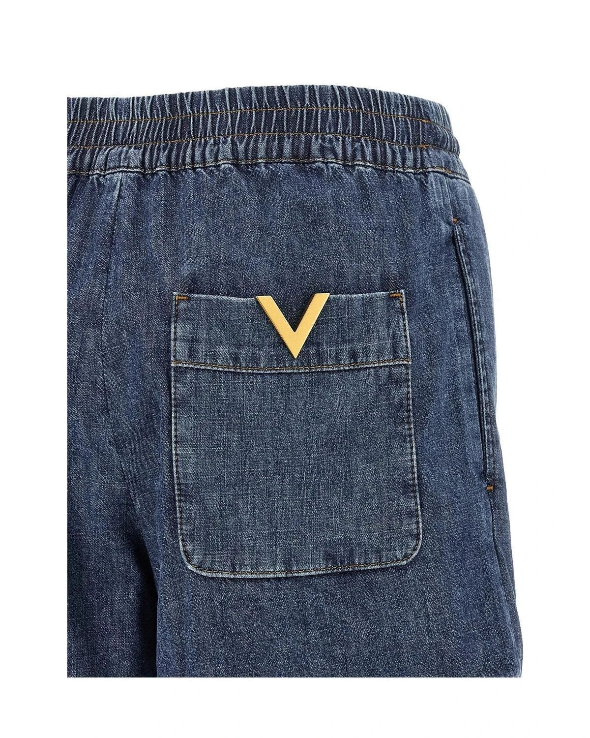 Valentino Garavani Denim Short in blue, Cotton — view 4