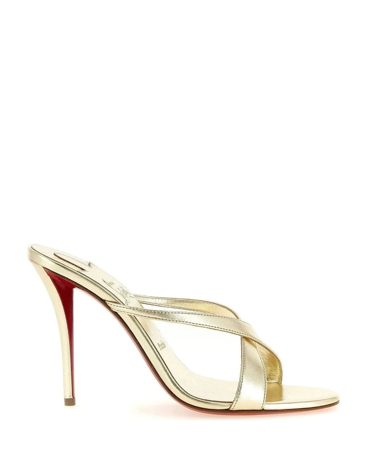 Christian Louboutin Gold Stiletto Sandals 