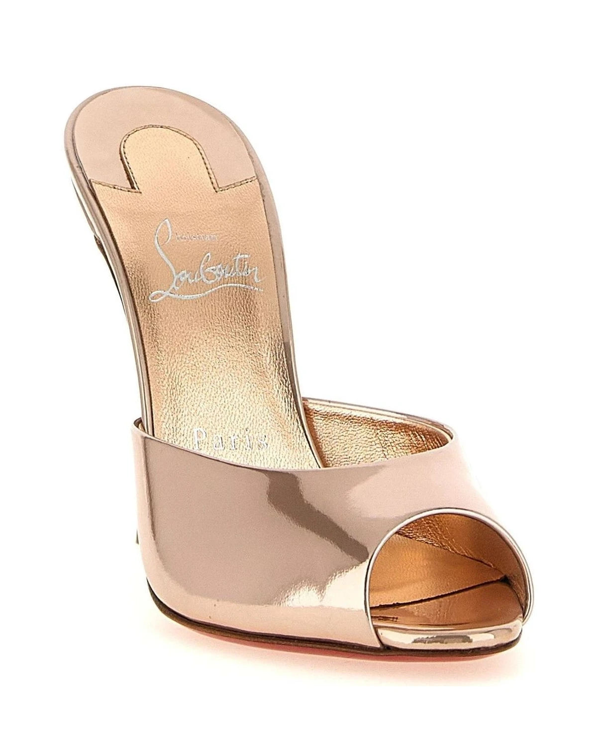 Christian Louboutin Gold Stiletto Sandals 