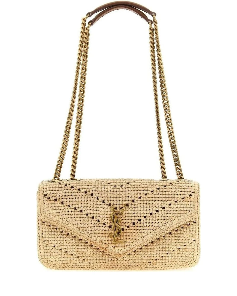 Saint Laurent Shoulder Bag in beige, Raffia