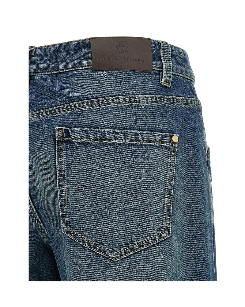 Brunello Cucinelli Jean in blue, Cotton — view 4