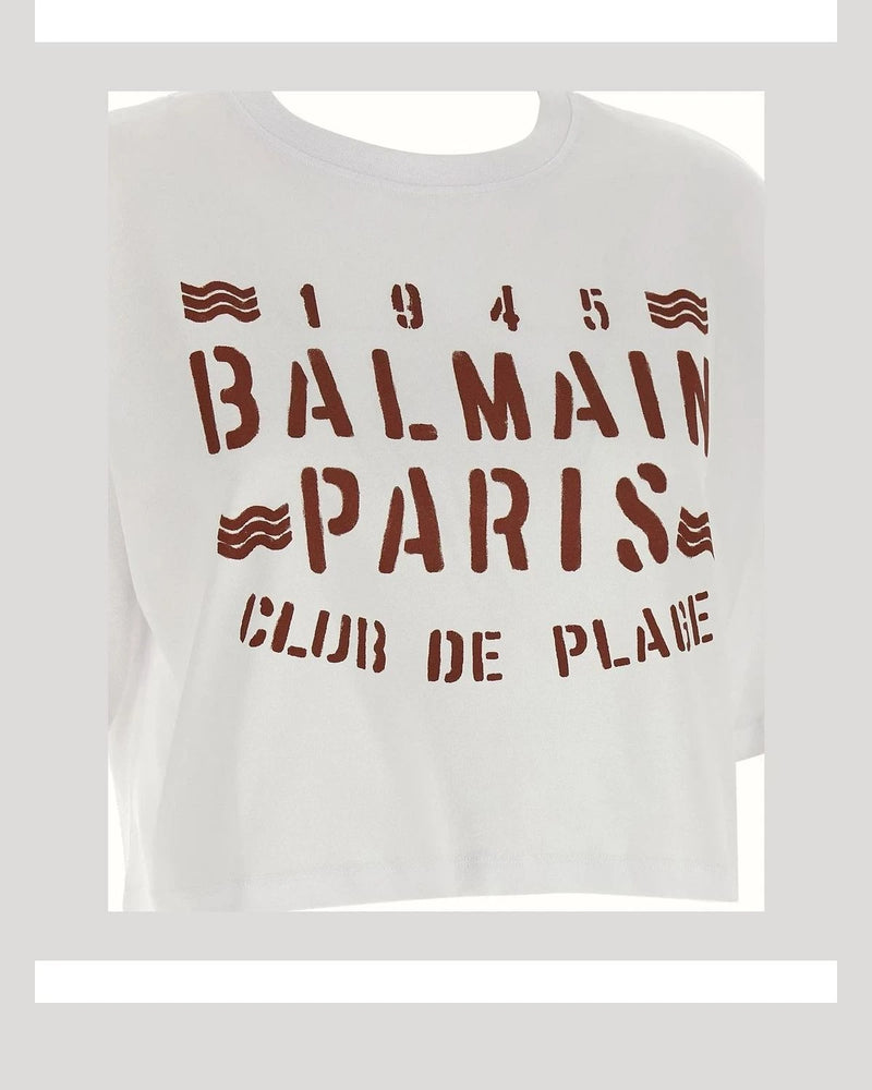 Balmain T-Shirt in white, Cotton — view 4