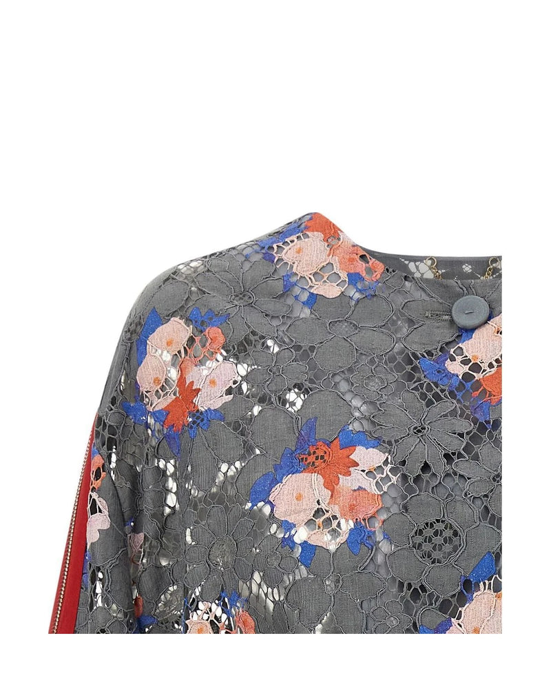 Fendi Floral Gray Blazer 
