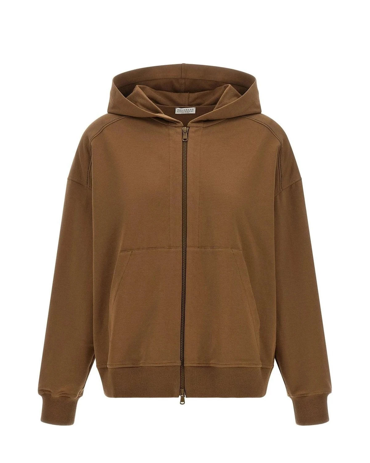 Brunello Cucinelli Hoodie in brown, Cotton