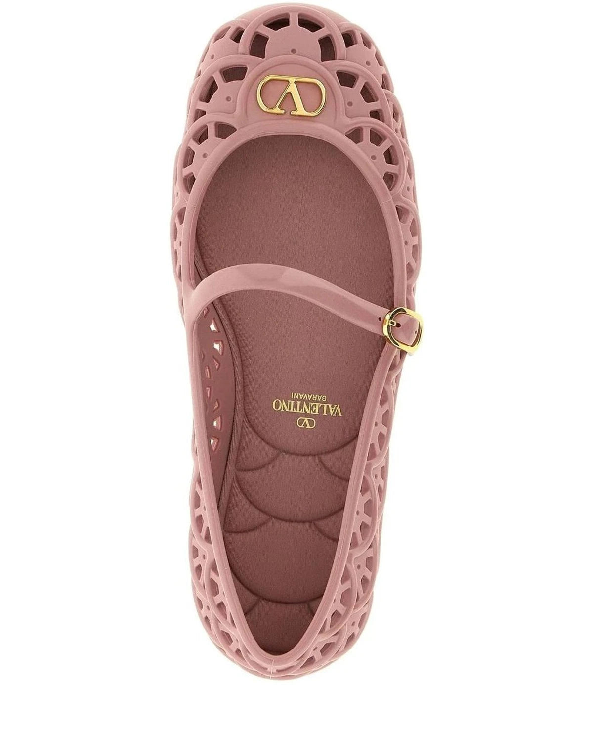 Valentino Garavani Polyvinyl Pink Ballet Flats 