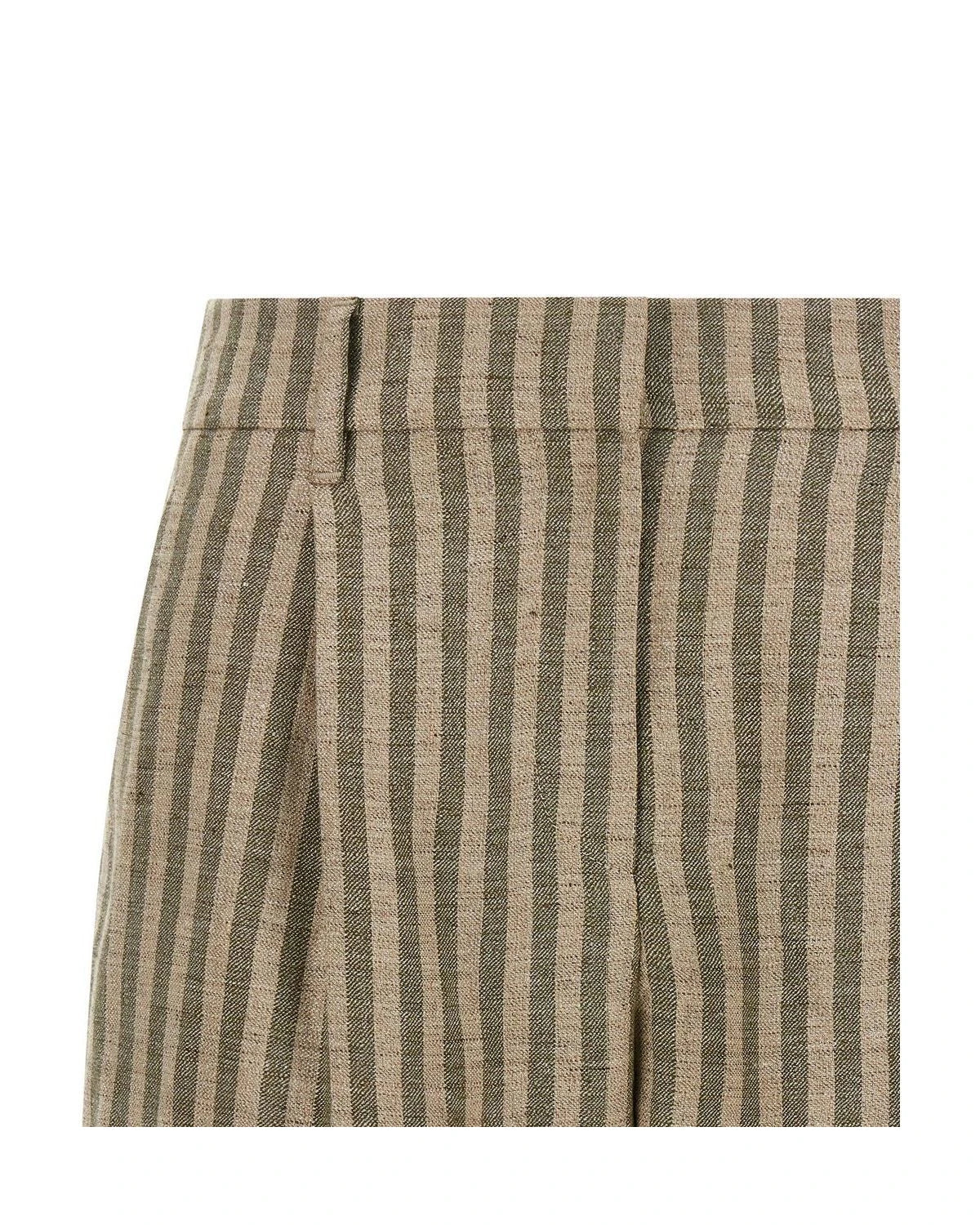 Brunello Cucinelli Striped Beige Bermudas 