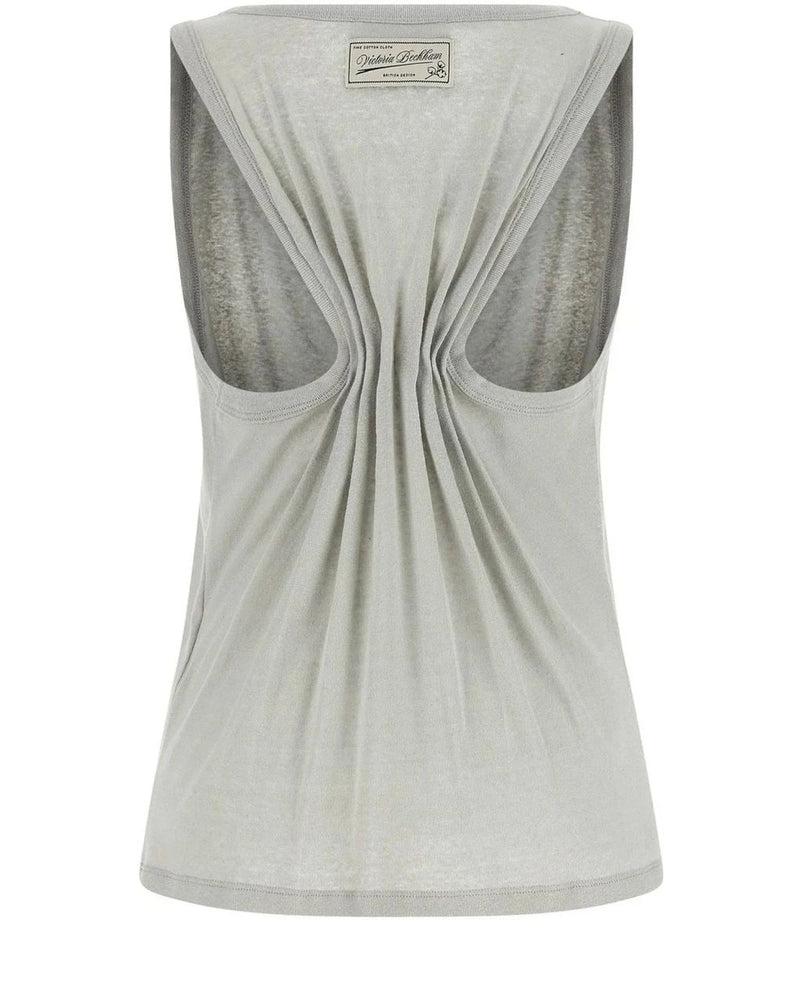 Victoria Beckham Tank Top in gray, Cotton — view 2
