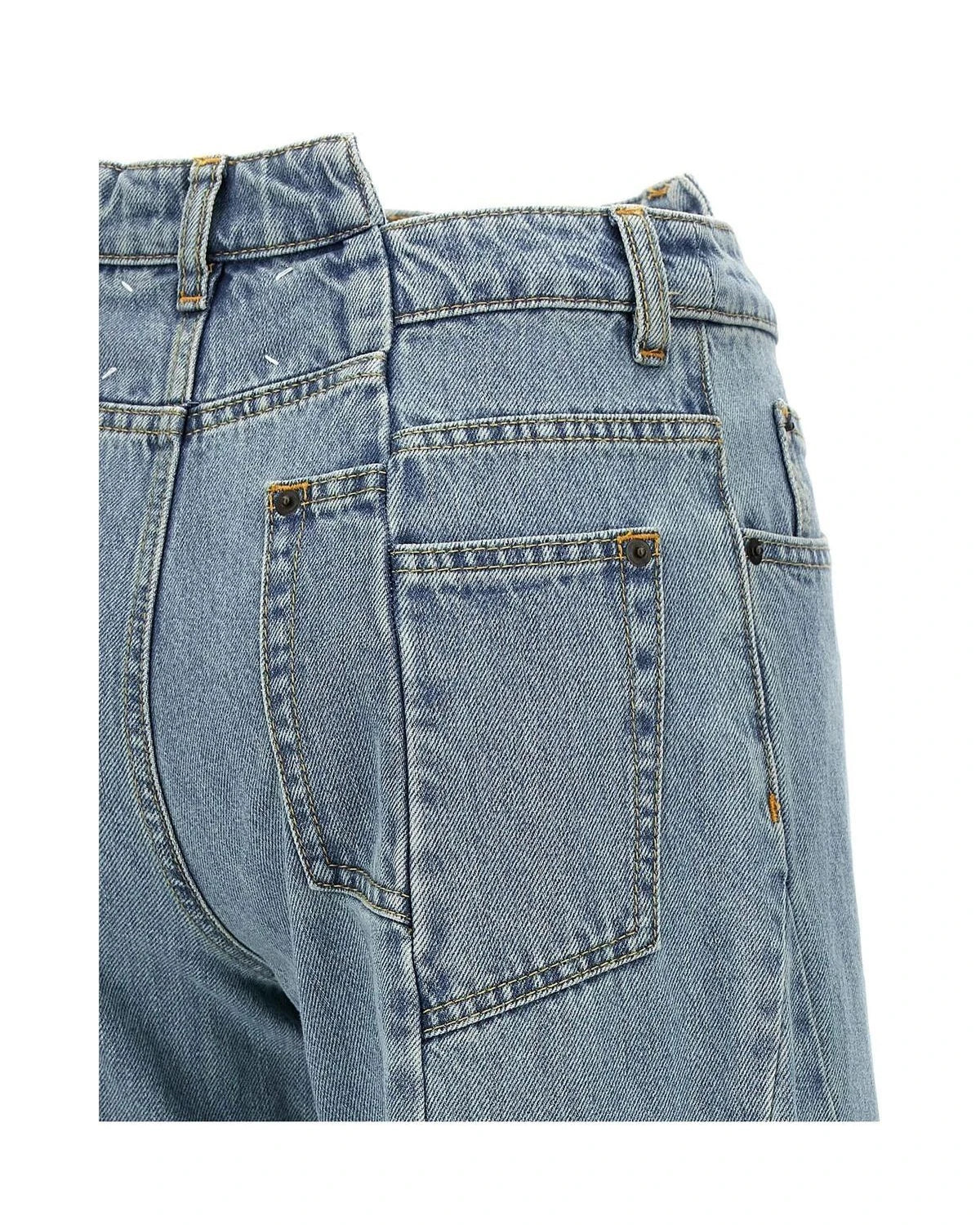 Maison Margiela Jean in blue, Cotton — view 4