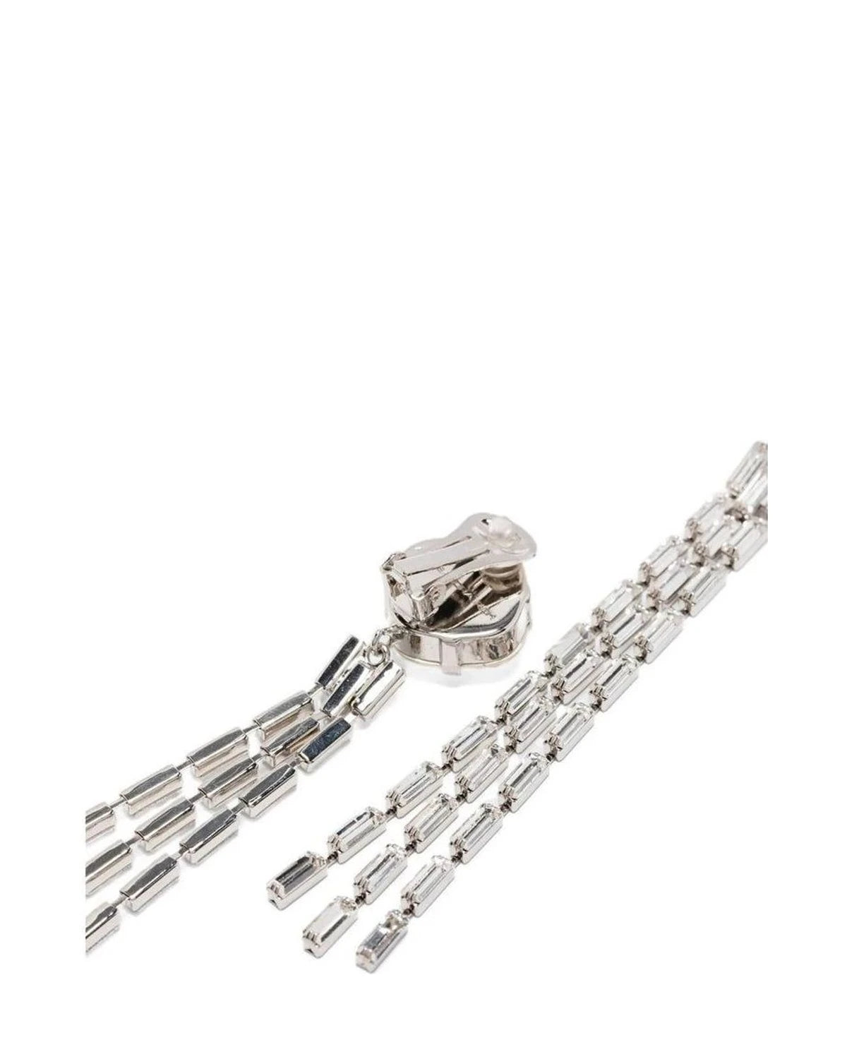 Alessandra Rich Earring in silver, Glass — view 2