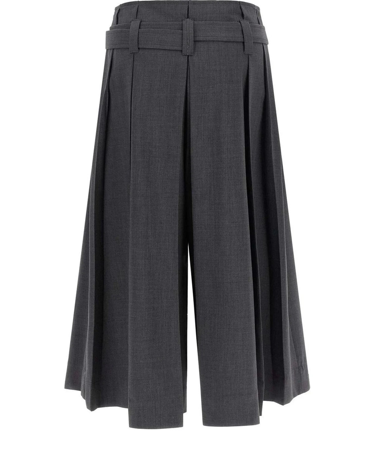 Brunello Cucinelli Short Trouser in gray, Virgin Wool — view 2