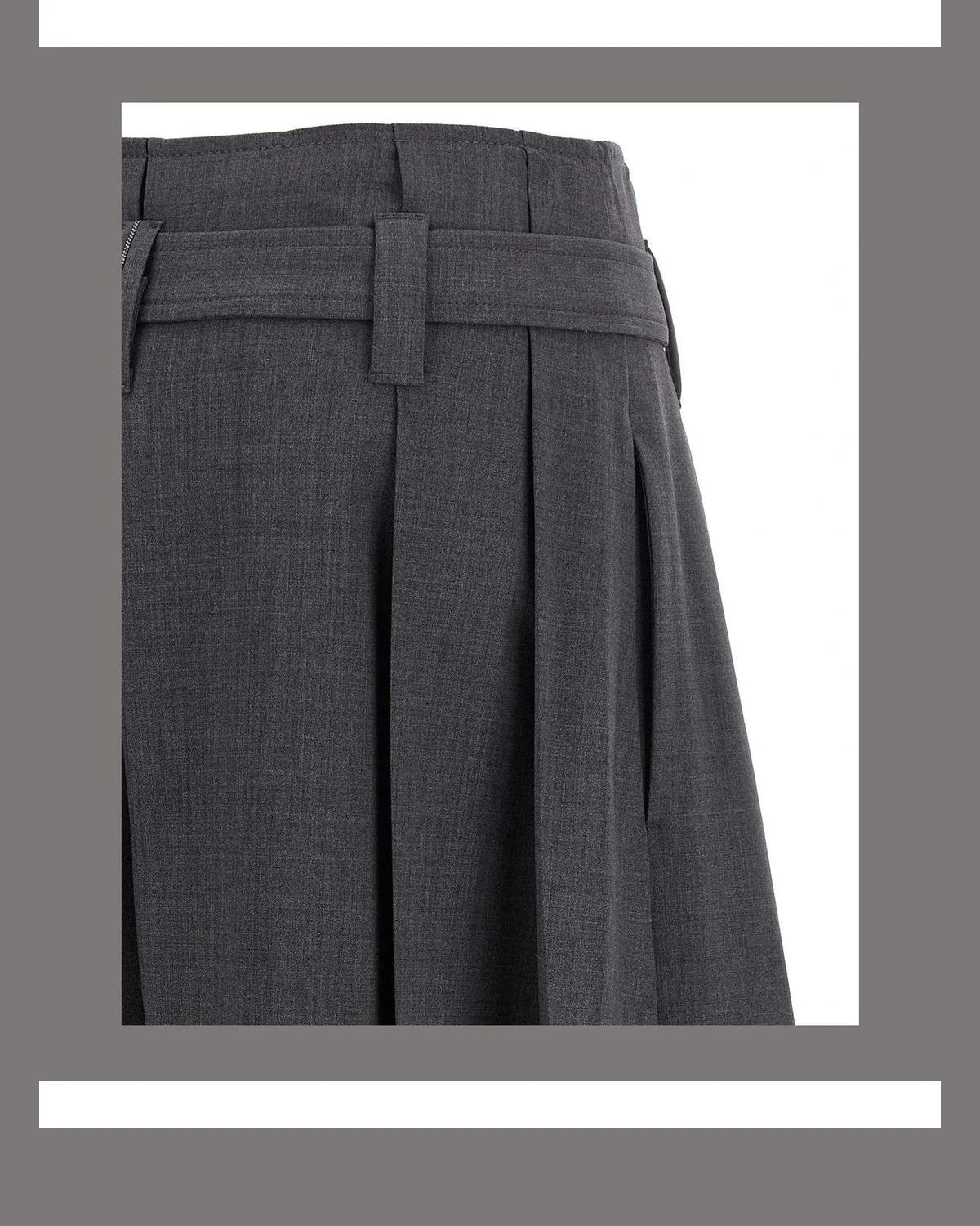 Brunello Cucinelli Short Trouser in gray, Virgin Wool — view 4