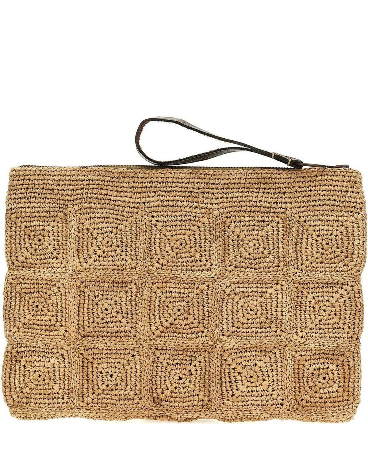 Ibeliv Clutch Bag in beige, Raffia — view 2