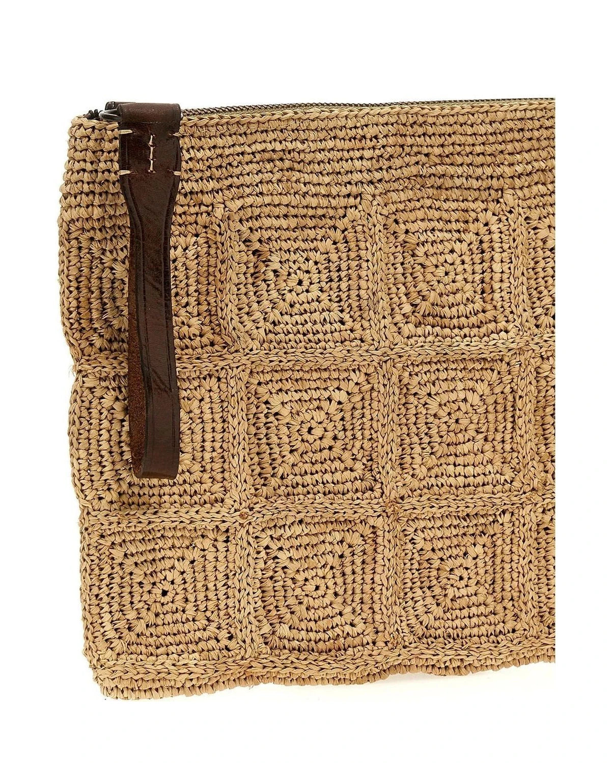 Ibeliv Clutch Bag in beige, Raffia — view 3