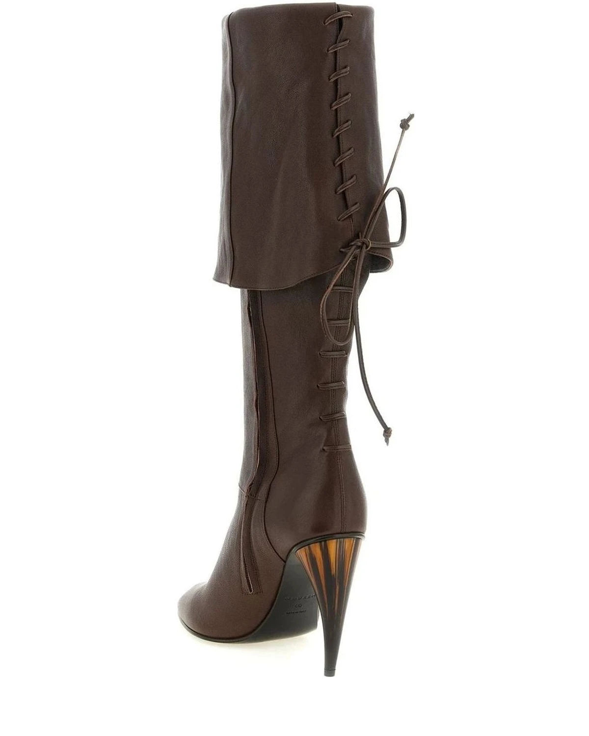 Alexander McQueen Brown Knee High Boots 