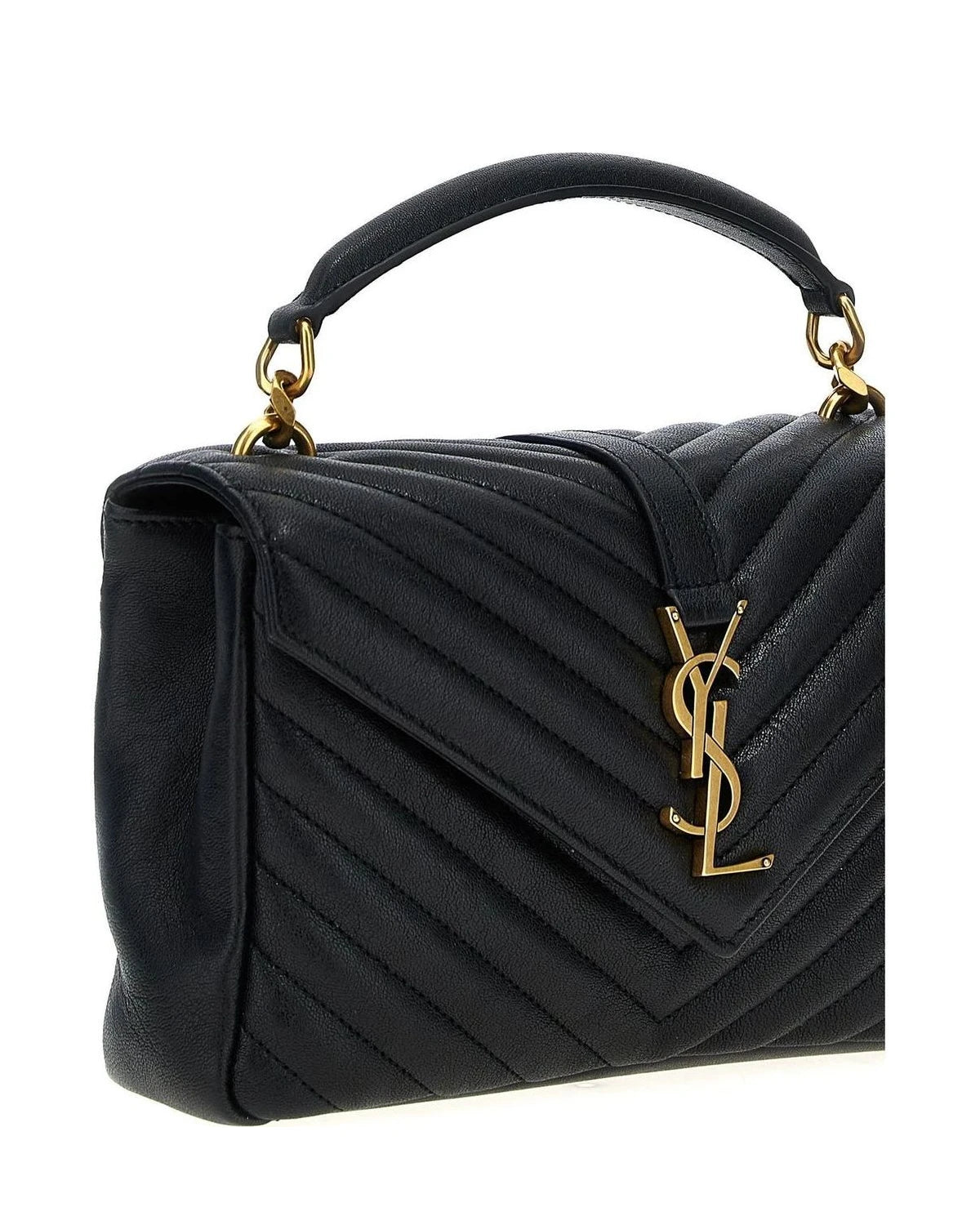 Saint Laurent Satchel Bag in black, Calfskin Leather — view 3