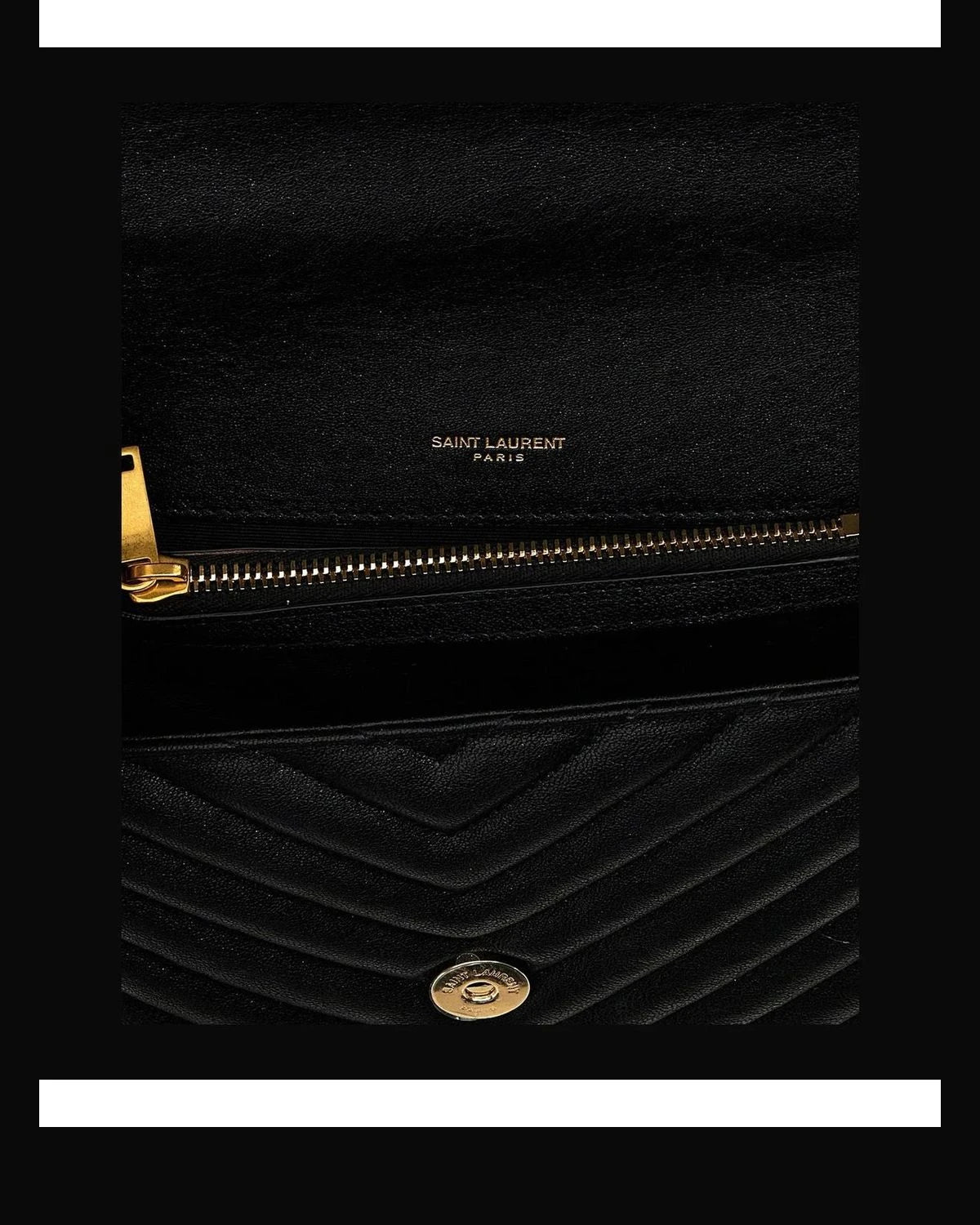 Saint Laurent Satchel Bag in black, Calfskin Leather — view 4