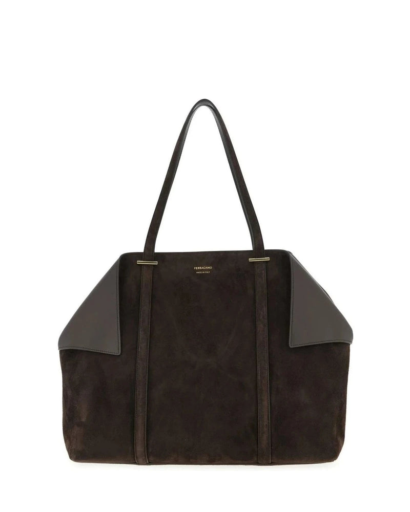 Ferragamo Shoulder Bag in brown, Goat Leather