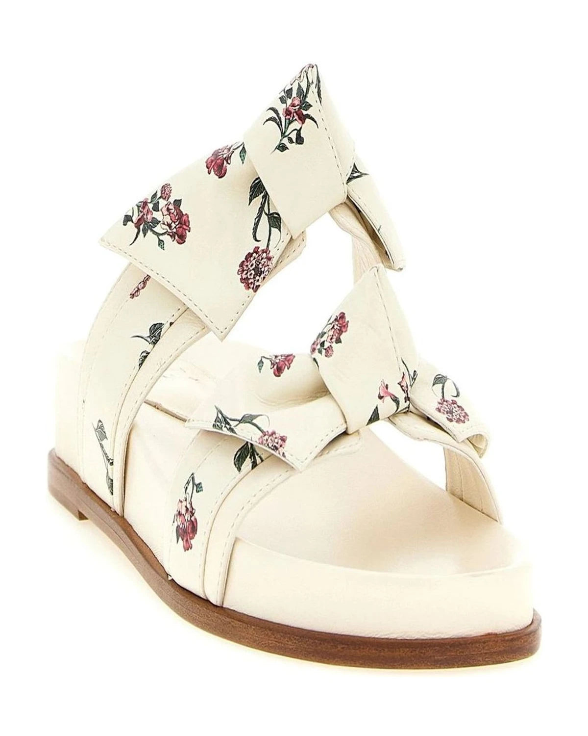 Alexandre Birman Cowhide White Slides 