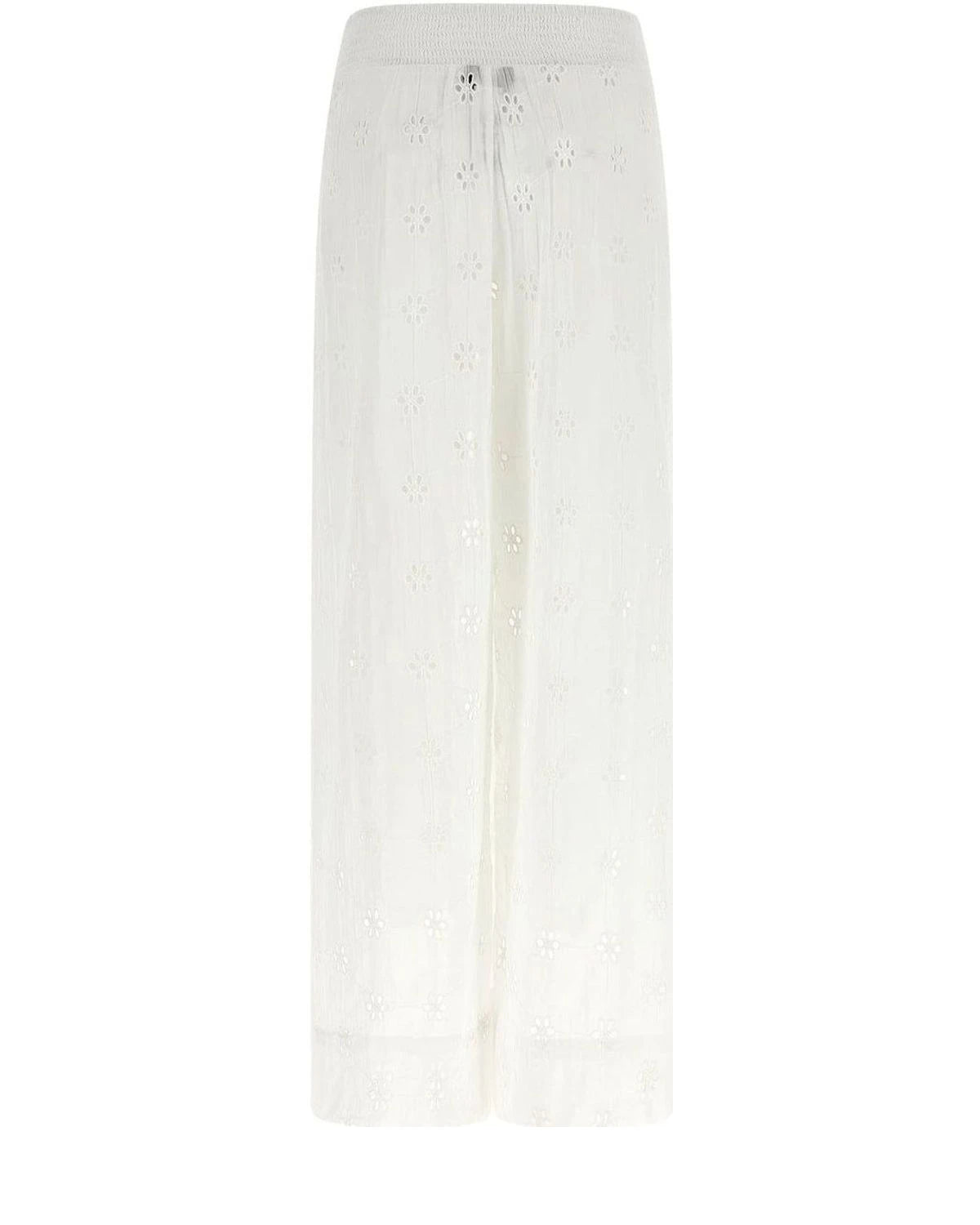 Polo Ralph Lauren Palazzo Pant in white, Cotton — view 2