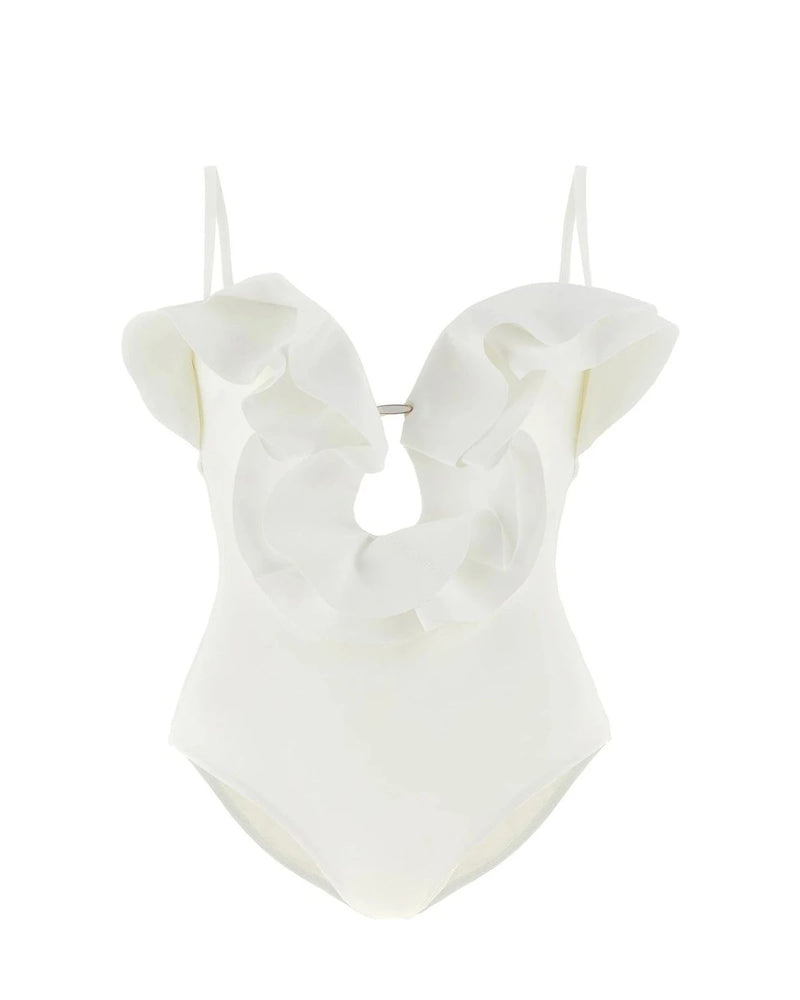 Zimmermann One-Piece Swimsuit in white, Polyamide