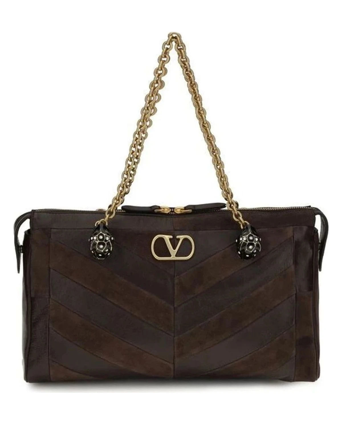 Valentino Garavani Shoulder Bag in brown, Calf Leather