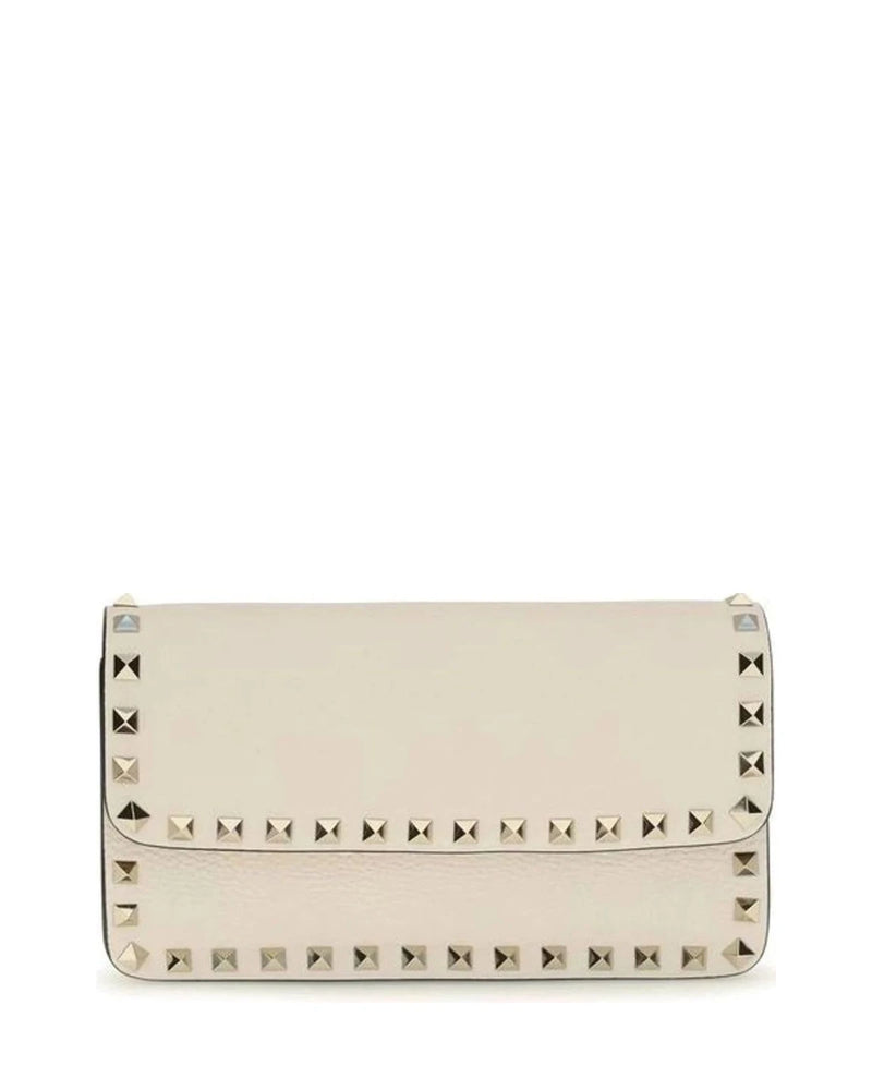 Valentino Garavani Clutch Bag in beige, Calf Leather
