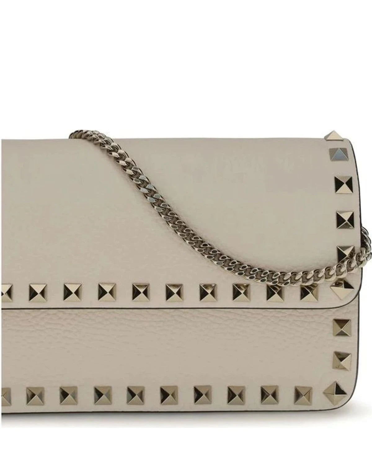 Valentino Garavani Clutch Bag in beige, Calf Leather — view 4