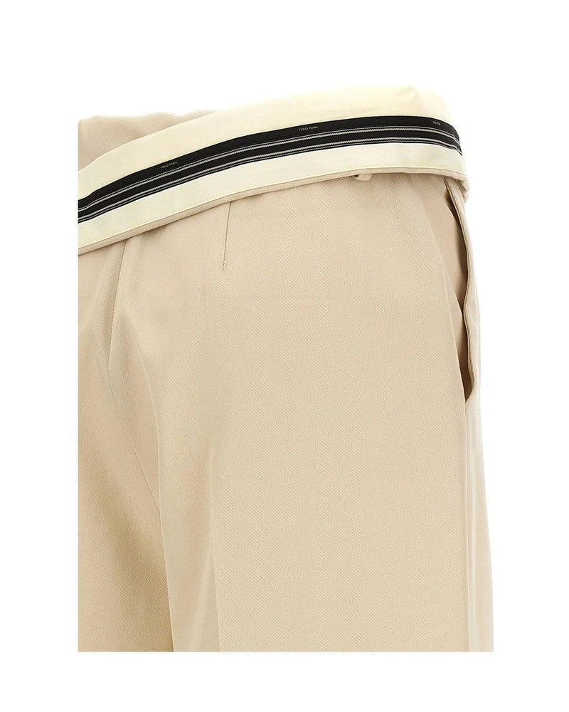 Fendi Trouser in beige, Wool — view 4