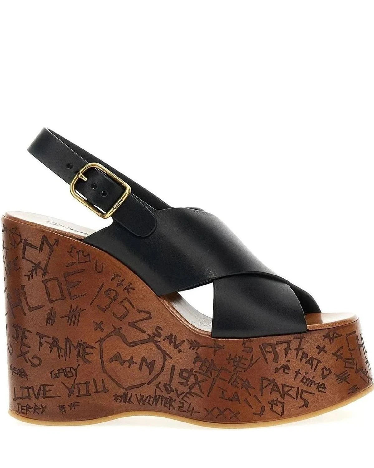 Chloé Black Wedges 