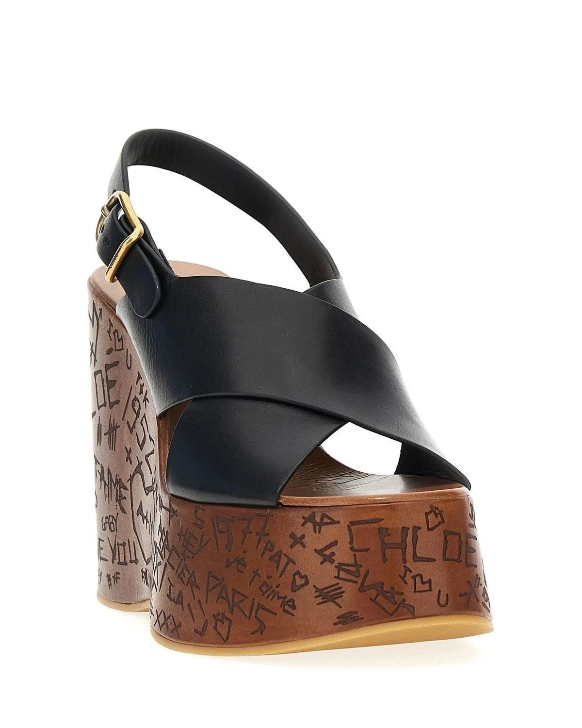 Chloé Black Wedges 