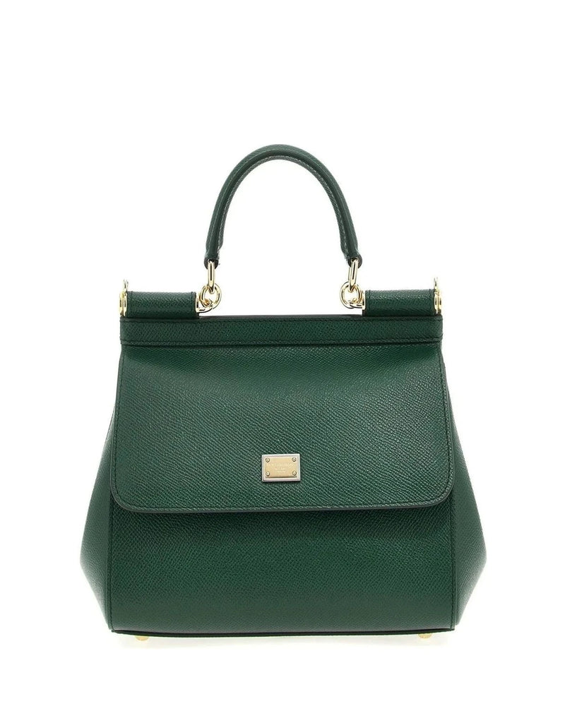Dolce & Gabbana Satchel Bag in green, Calfskin Leather