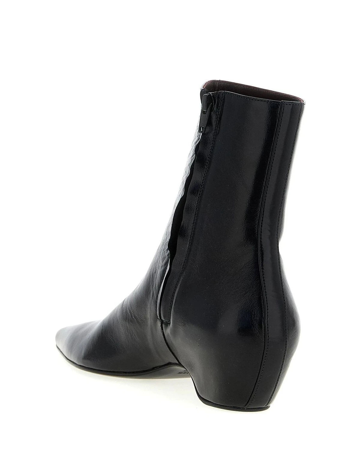 Khaite Black Ankle Boots 
