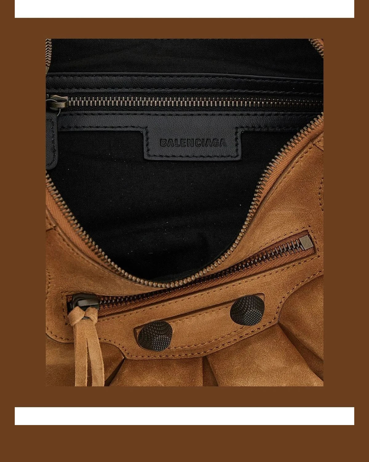 Balenciaga Shoulder Bag in brown, Calfskin Leather — view 4