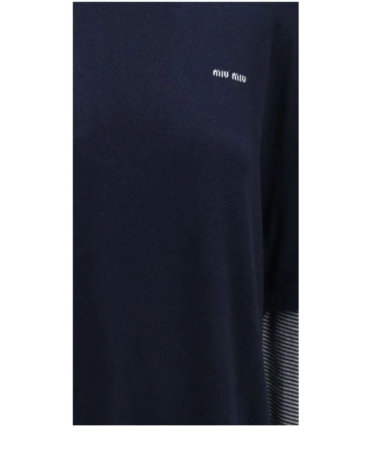 Miu Miu Sweater in blue, Merino Wool — view 3
