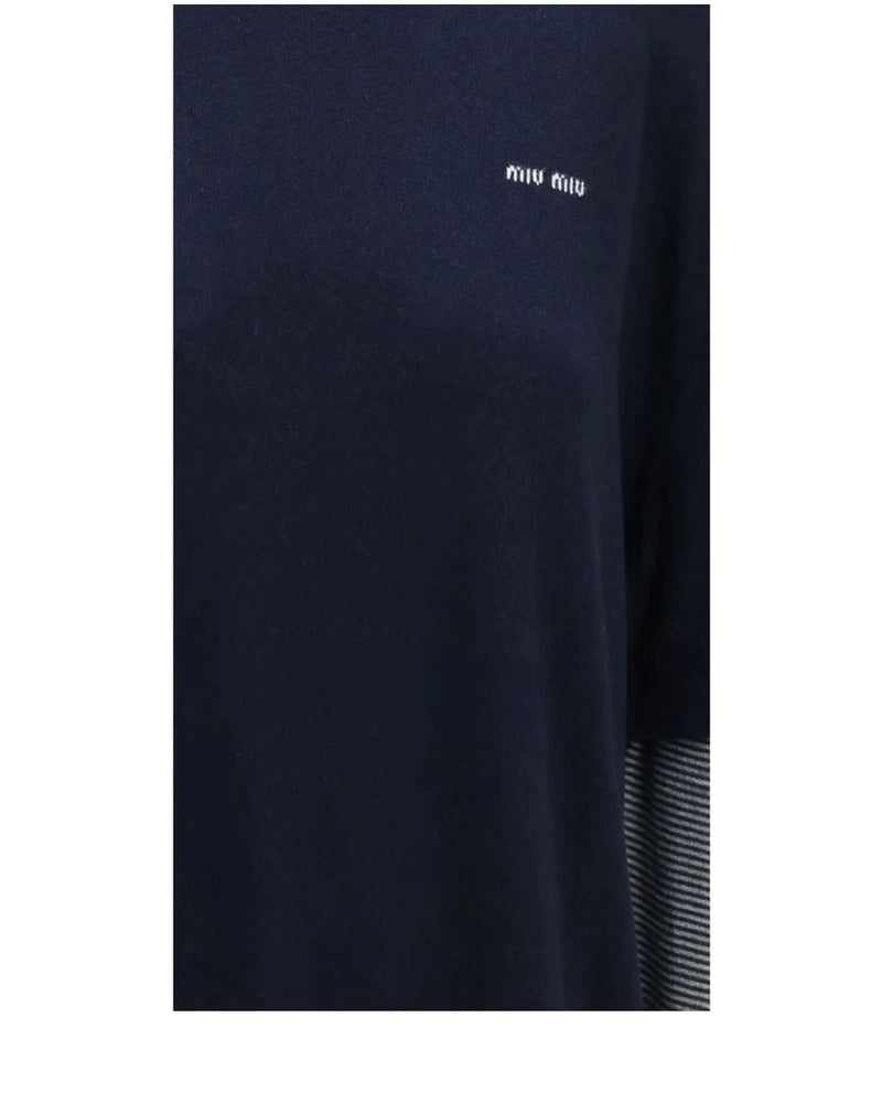 Miu Miu Sweater in blue, Merino Wool — view 3