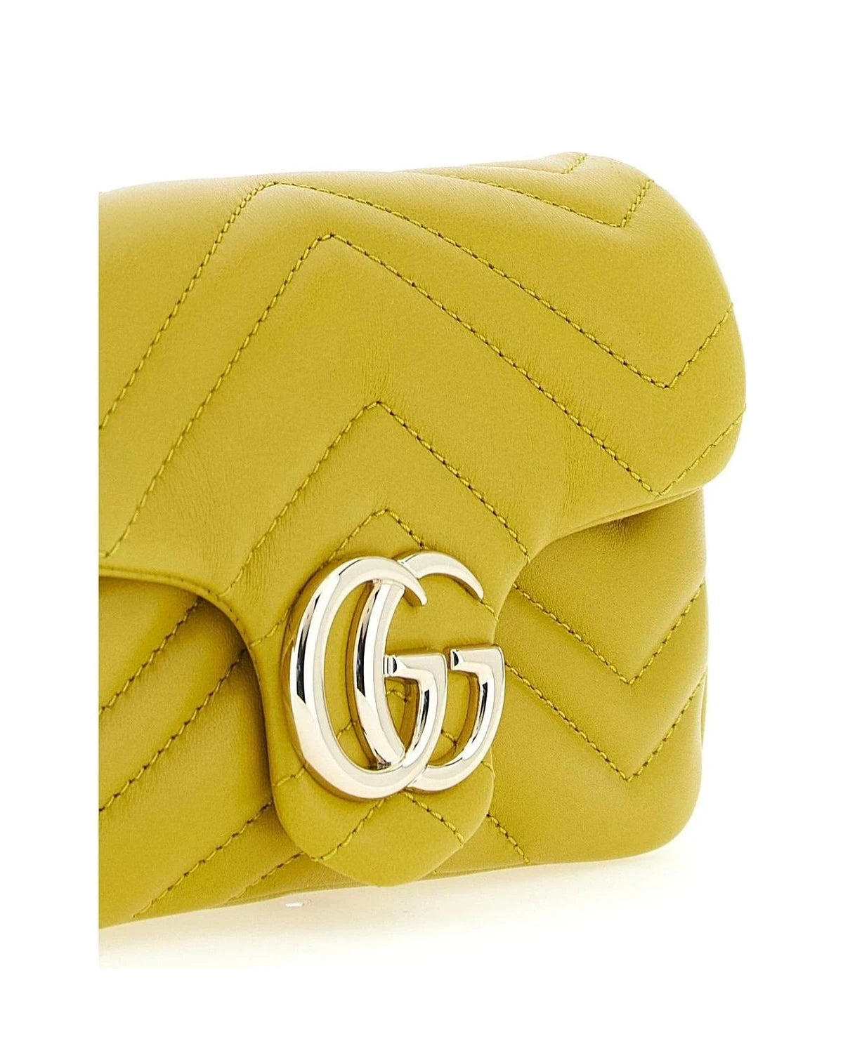 Gucci Cross Body Bag in yellow, Lamb Leather — view 3