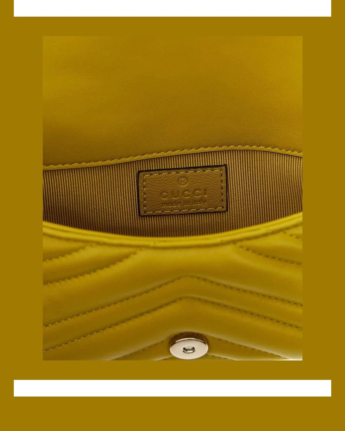 Gucci Cross Body Bag in yellow, Lamb Leather — view 4