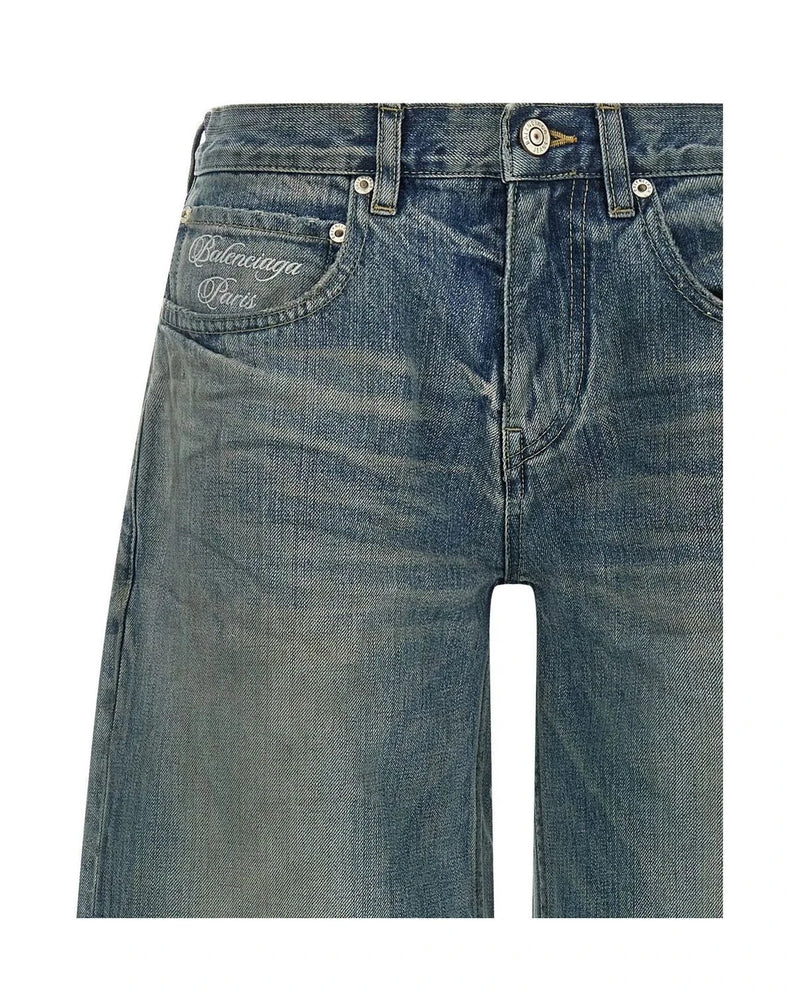 Balenciaga Jean in blue, Cotton — view 3